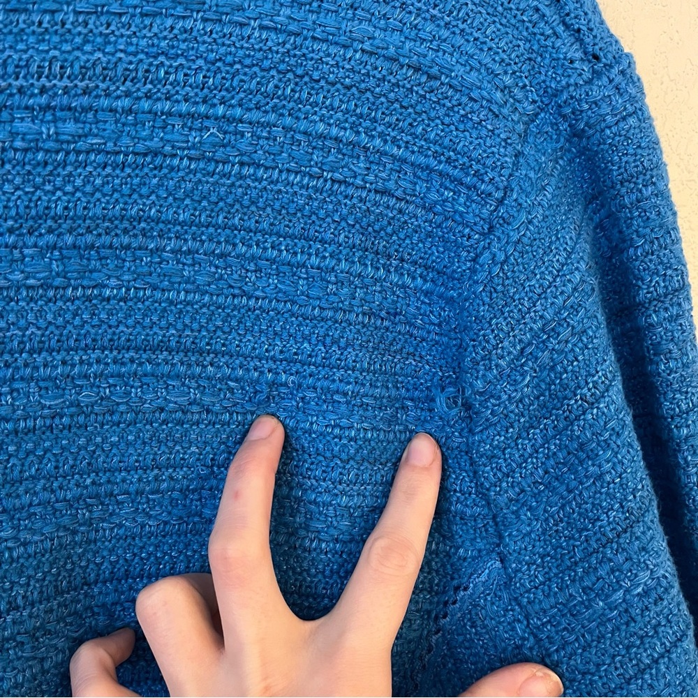Chico’s Textured Jacket Cardigan Business Wear Simply Cyan 2 US Large - Picture 11 of 12